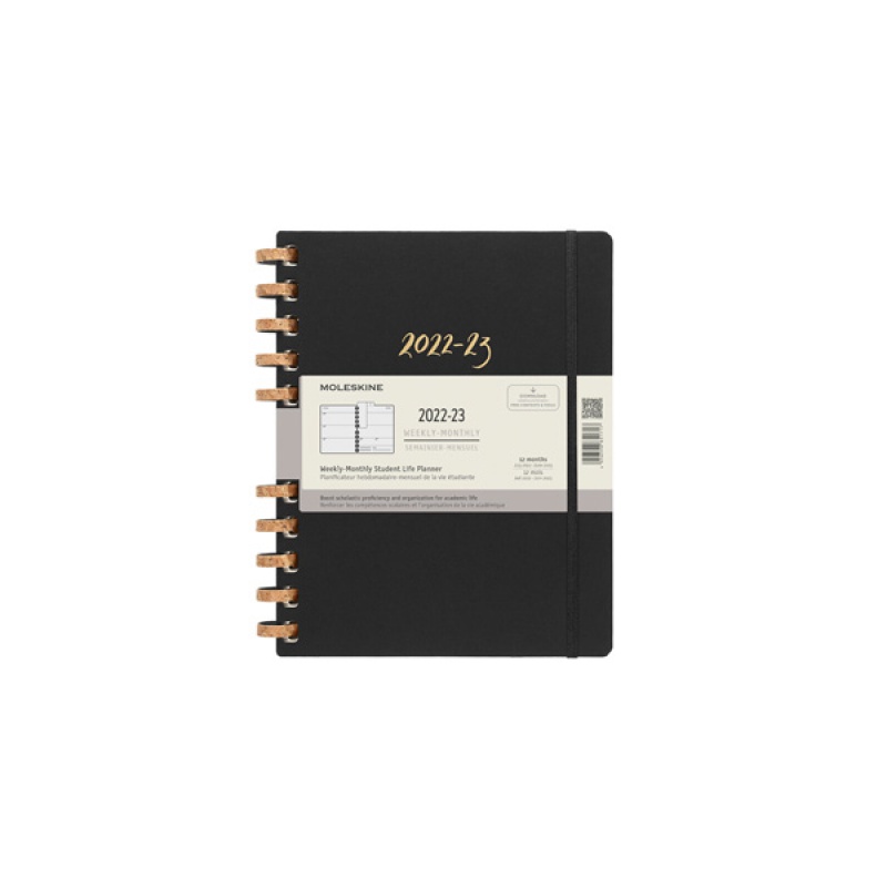 Kalendarz akademicki MOLESKINE LIP22-CZE23 XXL, na spirali, twarda oprawa, Kalendarze, Zeszyty i bloki