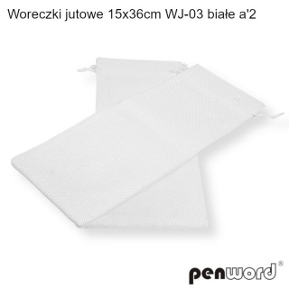 WORECZKI JUTOWE 15x36cm WJ-03 BIAŁE /2/, Podkategoria, Kategoria