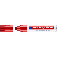 Marker permanentny e-800 EDDING, 4-12 mm, czerwony, Markery, Artykuły do pisania i korygowania