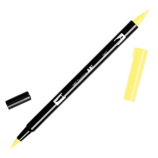 MARKER DWUSTRONNY PĘDZELKOWY TOMBOW PALE YELLOW ABT-062, Markery permanentne, Art. do pisania i korygowania