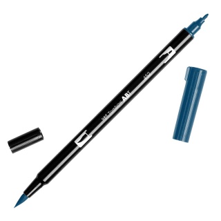 MARKER DWUSTRONNY PĘDZELKOWY TOMBOW PROCESS BLUE ABT-452, Markery permanentne, Art. do pisania i korygowania