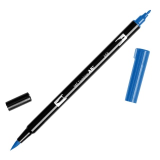 MARKER DWUSTRONNY PĘDZELKOWY TOMBOW ULTRAMARINE ABT-555, Markery permanentne, Art. do pisania i korygowania