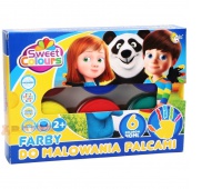 FARBY DO MALOWANIA PALCAMI 6 KOL.40ML.SWEET COLOUR, Podkategoria, Kategoria