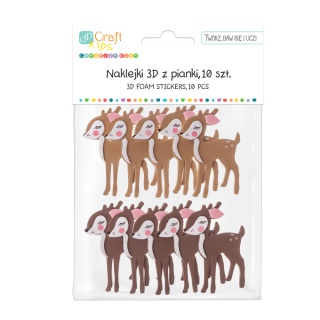 NAKLEJKI 3D Z PIANKI BAMBI 10szt., Podkategoria, Kategoria