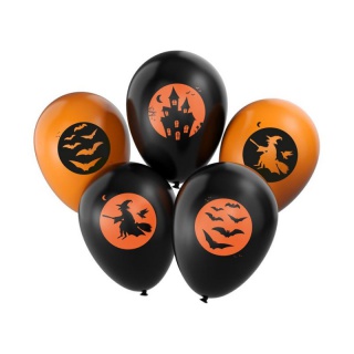 BALONY Z HALLOWEENOWYM NADRUKIEM /5/, Halloween, Art. świąteczne i okolicznościowe
