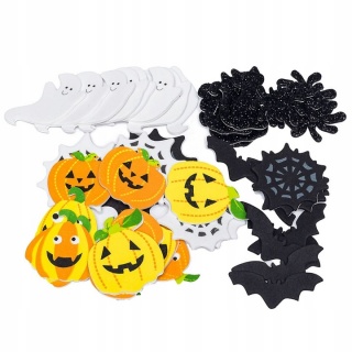 NAKLEJKI HALLOWEEN PVH3 40szt., Halloween, Art. świąteczne i okolicznościowe