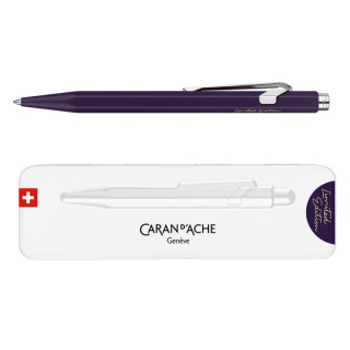 Długopis 849 Dark Purple CARAN D'ACHE, w pudełku, fioletowy, Długopisy, Artykuły do pisania i korygowania