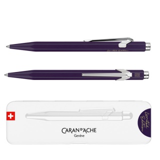 Długopis 849 Dark Purple CARAN D'ACHE, w pudełku, fioletowy, Długopisy, Artykuły do pisania i korygowania