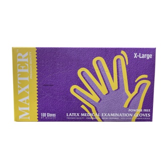 Powder-free latex gloves MAXTER, 100 pcs, XL