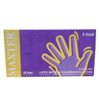 Powder-free latex gloves MAXTER, 100 pcs, XS
