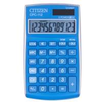 Kalkulator biurowy CITIZEN CPC-112 LBWB, 12-cyfrowy, 120x72mm, j.niebieski, Kalkulatory, Urządzenia i maszyny biurowe