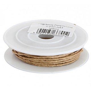 SZNUREK PAPIEROWY Z DRUTEM 3MM/10MB NATURALNY, Podkategoria, Kategoria