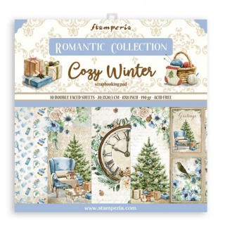 STAMP.BLOK PAP.SCRAP.20,3X20,3CM 10szt.COZY WINTER, Podkategoria, Kategoria