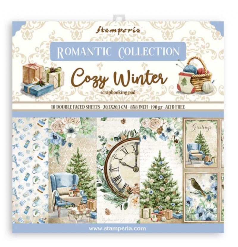 STAMP.BLOK PAP.SCRAP.20,3X20,3CM 10szt.COZY WINTER, Podkategoria, Kategoria