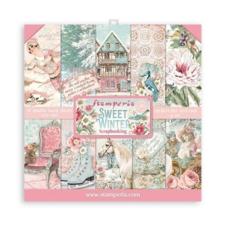 STAMP.BLOK PAP.SCRAP.20,3X20,3CM 10szt.SWEET WINT., Podkategoria, Kategoria