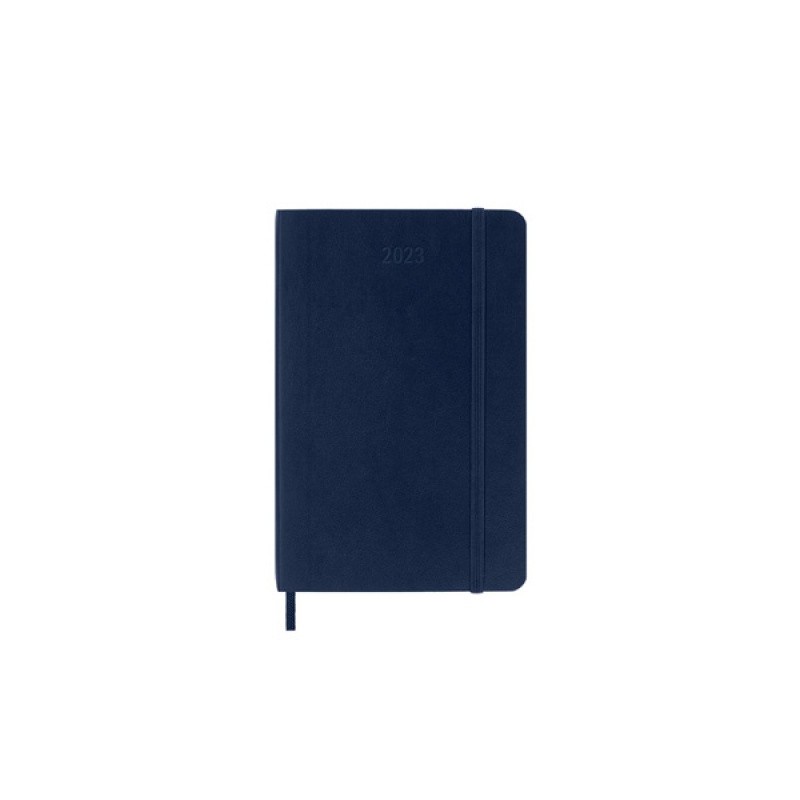 Kalendarz dzienny MOLESKINE 2023 12M P, miękka oprawa, sapphire blue, Kalendarze, Zeszyty i bloki