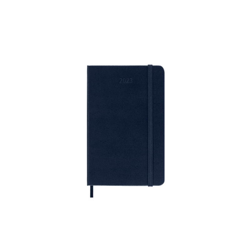 Kalendarz tygodniowy MOLESKINE 2023 12M P, twarda oprawa, sapphire blue, Kalendarze, Zeszyty i bloki