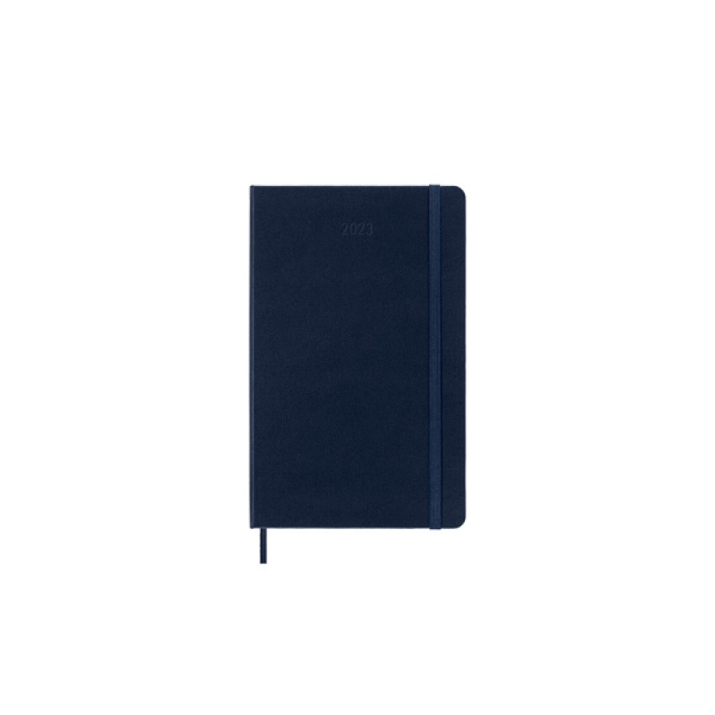 Kalendarz tygodniowy MOLESKINE 2023 12M L, twarda oprawa, sapphire blue, Kalendarze, Zeszyty i bloki