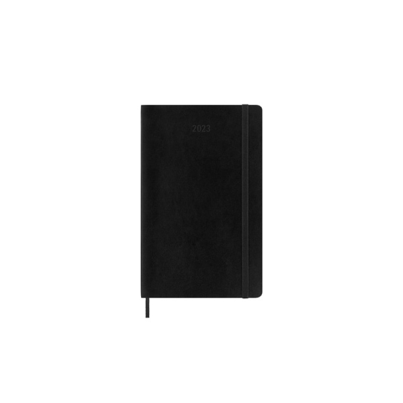 Kalendarz tygodniowy MOLESKINE 2023 12M L, miękka oprawa, czarny, Kalendarze, Zeszyty i bloki