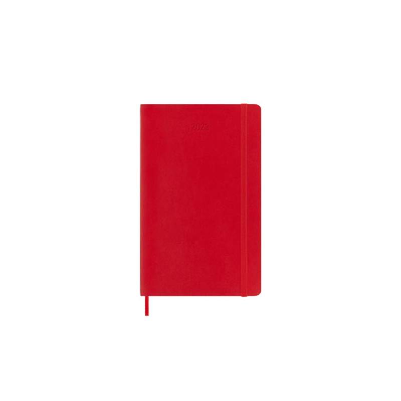 Kalendarz tygodniowy MOLESKINE 2023 12M L, miękka oprawa, scarlet red, Kalendarze, Zeszyty i bloki