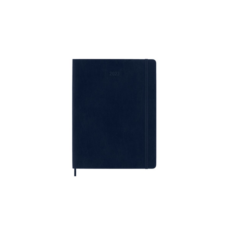 Kalendarz tygodniowy MOLESKINE 2023 12M XL, miękka oprawa, sapphire blue, Kalendarze, Zeszyty i bloki