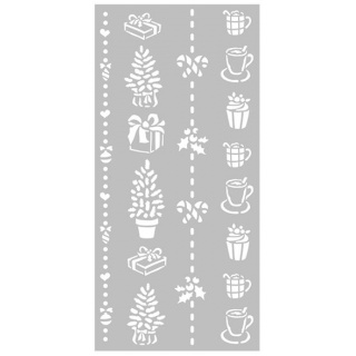 STAMP SZABLON 3D 12X25CM CHRISTMAS BORDERY PIONOWE, Podkategoria, Kategoria