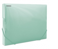 Elasticated Expanding File DONAU, PP, A4/30, 700 micron, transparent green, Box files, Document archiving