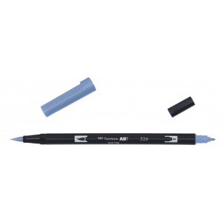 MARKER DWUSTRONNY PĘDZELKOWY TRUE BLUE ABT-526, Markery permanentne, Art. do pisania i korygowania