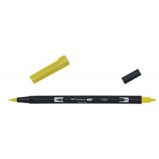 MARKER DWUSTRONNY PĘDZELKOWY TOMBOW YELLOW GOLD ABT-026, Markery permanentne, Art. do pisania i korygowania