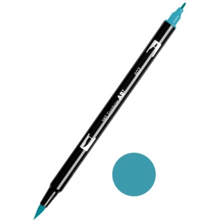 MARKER DWUSTRONNY PĘDZELKOWY TOMBOW TIKI TEAL ABT-407, Markery permanentne, Art. do pisania i korygowania