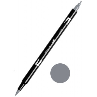 MARKER DWUSTRONNY PĘDZELKOWY TOMBOW COOL GREY 5 ABT-N65, Markery permanentne, Art. do pisania i korygowania