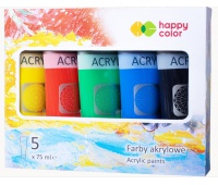 FARBA AKRYLOWA 5x75ML KOLORY MIX A HAPPY COLOR, Podkategoria, Kategoria