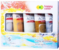 FARBA AKRYLOWA 5x75ML.KOLORY MET./BROKAT.H.COLOR, Podkategoria, Kategoria