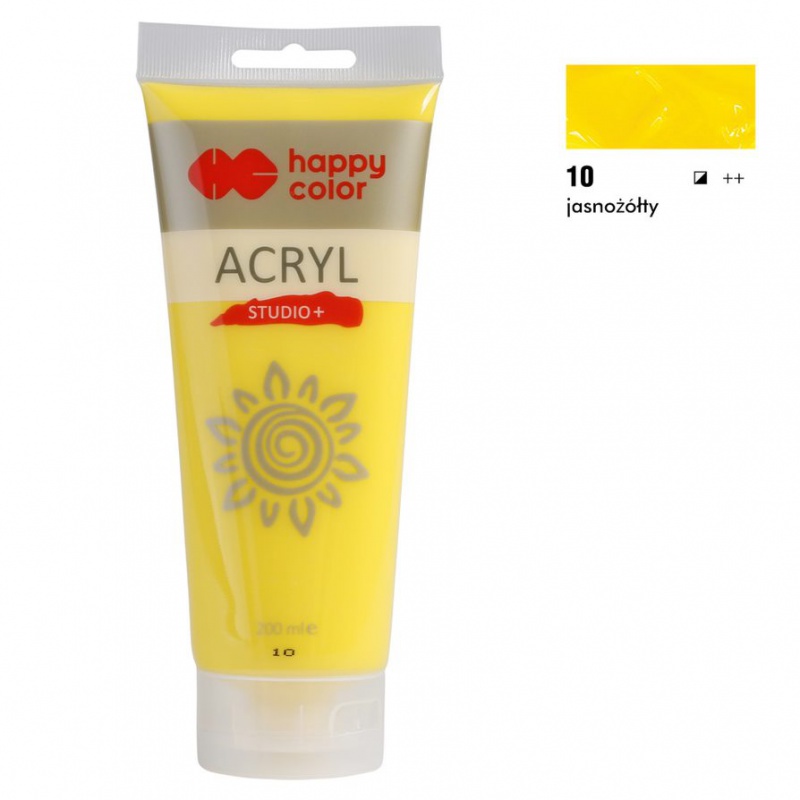FARBA AKRYLOWA STUDIO 200ML H.COLOR JASNOŻÓŁTY, Farby, Plastyka