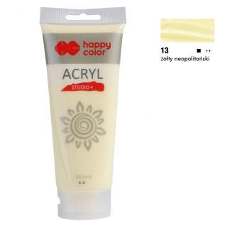 FARBA AKRYLOWA STUDIO 200ML H.COLOR ŻÓŁTY NEAPOLIT, Farby, Plastyka