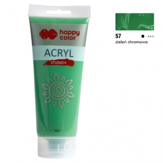 FARBA AKRYLOWA STUDIO 200ML H.COLOR ZIELEŃ CHROM., Farby, Plastyka