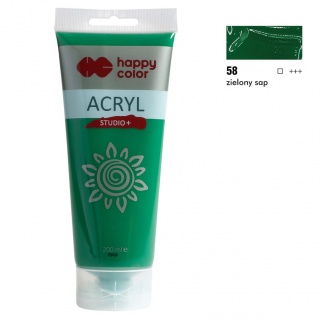 FARBA AKRYLOWA STUDIO 200ML H.COLOR ZIELONY SAP, Farby, Plastyka