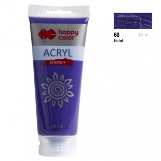 FARBA AKRYLOWA STUDIO 200ML H.COLOR FIOLETOWA, Farby, Plastyka