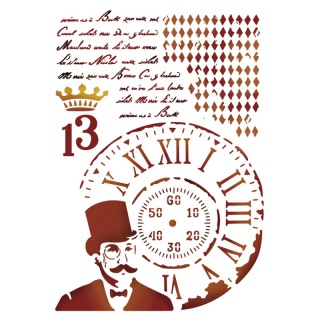 STAMP - SZABLON 15X20CM STEAMPUNK MAN KSD281, Podkategoria, Kategoria