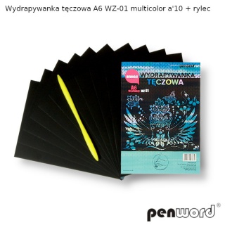 WYDRAPYWANKA TĘCZOWA A6 WZ-01 MULTIK.10ARK.+RYLEC, Podkategoria, Kategoria