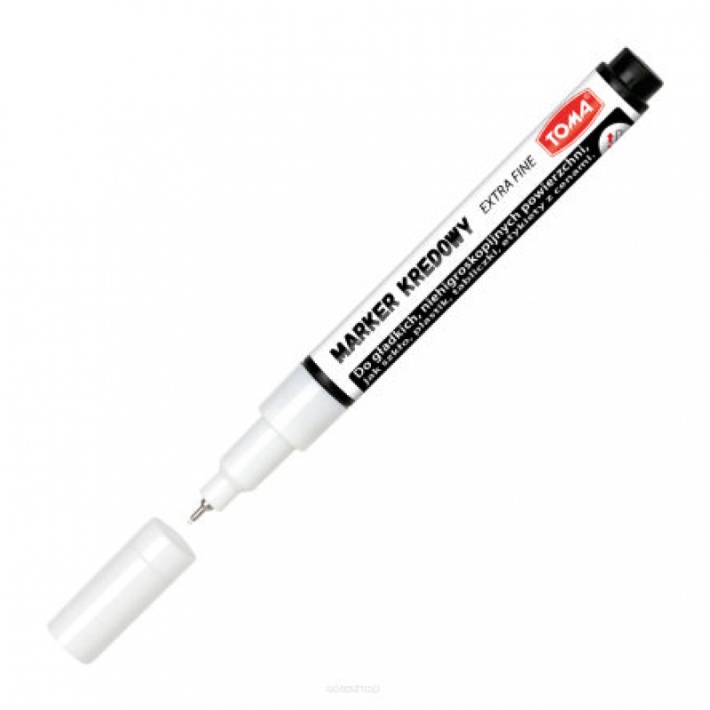MARKER KREDOWY EXTRA FINE BIAŁY, Markery do tablic, Art. do pisania i korygowania