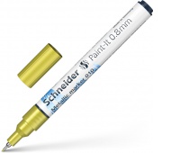 Marker metaliczny SCHNEIDER Paint-It 010, 0,8 mm, żółty metalik, Markery, Artykuły do pisania i korygowania