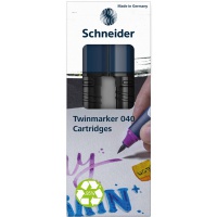 Wkład wymienny SCHNEIDER do markerów podwójnych Paint-It 040 Twinmarker, 2 szt., czarny, Markery, Artykuły do pisania i korygowania