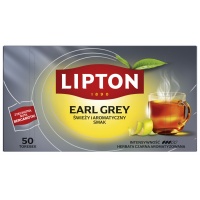 Tea LIPTON black, Earl Grey, 50 bags