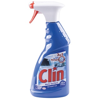 Płyn do mycia szyb CLIN, Multifrace, pompka, 500ml, Środki czyszczące, Artykuły higieniczne i dozowniki