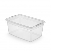 Storage container MOXOM, Basestore, z klipsem, 40l, transparent