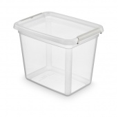 Storage container MOXOM, Basestore, z klipsem, 20l, transparent