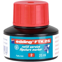 Tusz do uzupełniania markerów do flipchartów e-FTK 25 EDDING, czerwony, Markery, Artykuły do pisania i korygowania