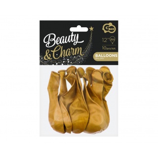 BALONY BEAUTY&CHARM METALIK C.ZŁOTE 12" 10szt., Podkategoria, Kategoria