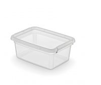 Storage container MOXOM, Basestore, with clip, 4.5l, transparent